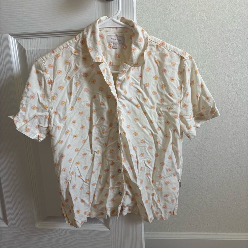 Brixton white and yellow floral button-up Bunker Daisy Dot shirt
Xsmall